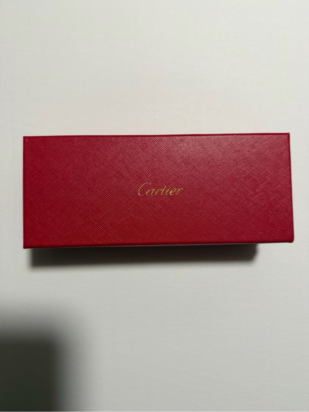 Cartier Red Watch Box with Gold Logo